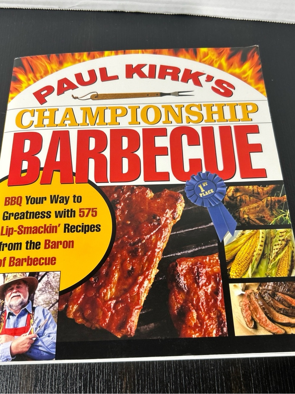 Paul Kirk's Championship Barbecue Cookbook - Red & Yellow Cover